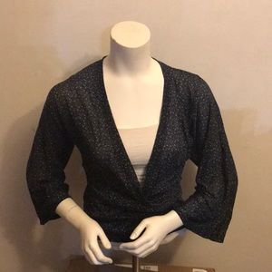 Kimono sleeve dot print top